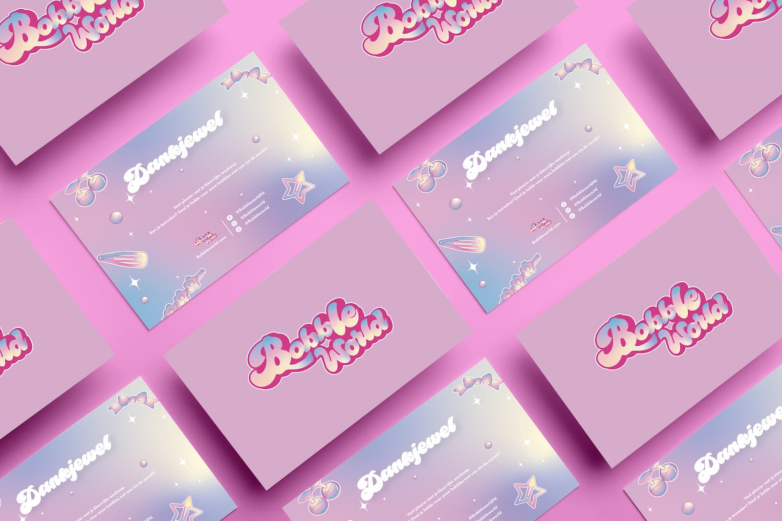 Bobble World Mockup Thankyoucards