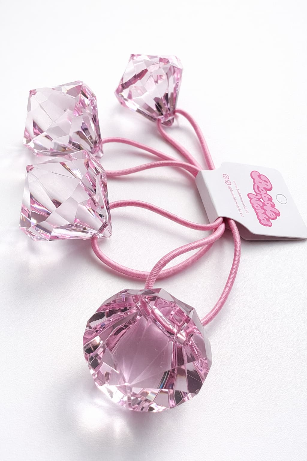 Diamond Bobble   Soft Pink  Label   Helder   Bobble World